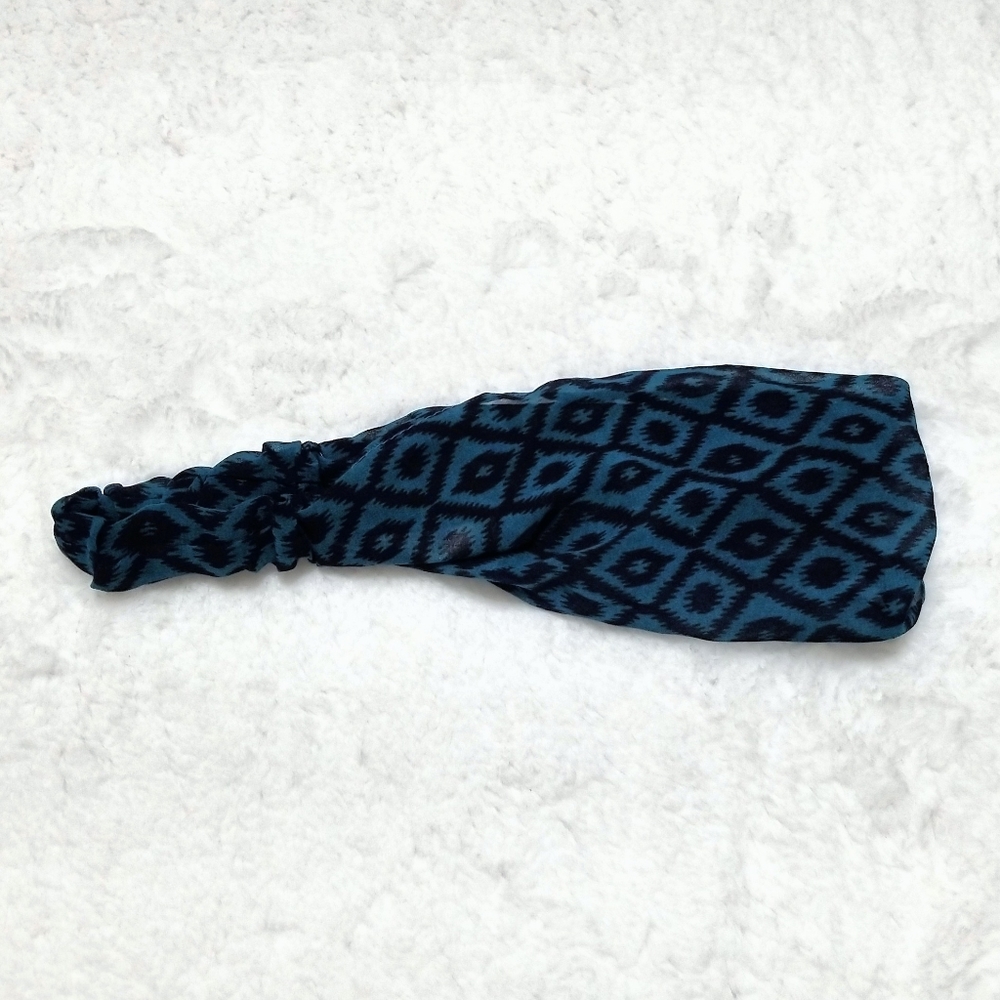 H&M teal print boho headband